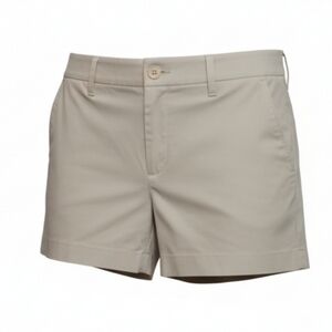 Ann Taylor light tan high waisted women's chino shorts size 10